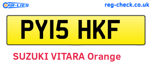 PY15HKF are the vehicle registration plates.