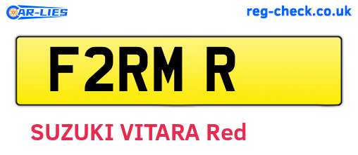 F2RMR are the vehicle registration plates.