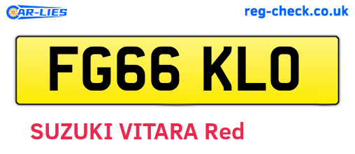 FG66KLO are the vehicle registration plates.