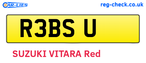 R3BSU are the vehicle registration plates.