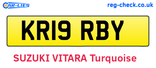 KR19RBY are the vehicle registration plates.