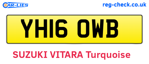 YH16OWB are the vehicle registration plates.