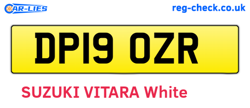 DP19OZR are the vehicle registration plates.
