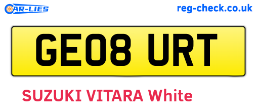 GE08URT are the vehicle registration plates.