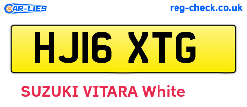 HJ16XTG are the vehicle registration plates.