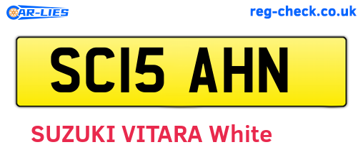 SC15AHN are the vehicle registration plates.