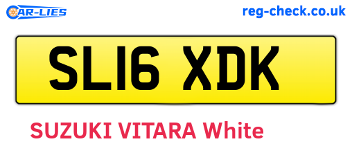 SL16XDK are the vehicle registration plates.