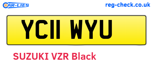 YC11WYU are the vehicle registration plates.