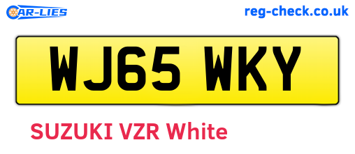WJ65WKY are the vehicle registration plates.