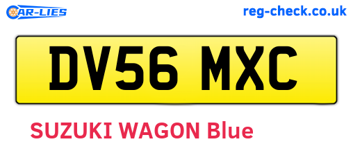 DV56MXC are the vehicle registration plates.