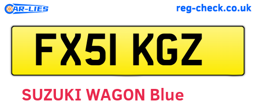 FX51KGZ are the vehicle registration plates.