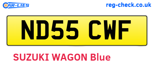 ND55CWF are the vehicle registration plates.