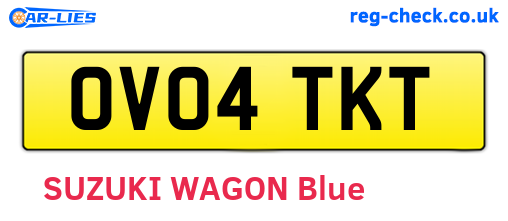 OV04TKT are the vehicle registration plates.
