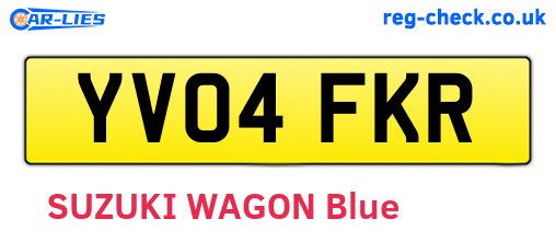 YV04FKR are the vehicle registration plates.