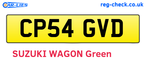 CP54GVD are the vehicle registration plates.