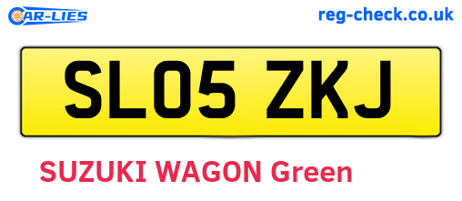 SL05ZKJ are the vehicle registration plates.