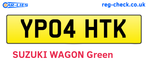 YP04HTK are the vehicle registration plates.
