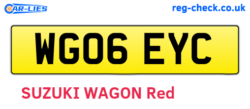 WG06EYC are the vehicle registration plates.