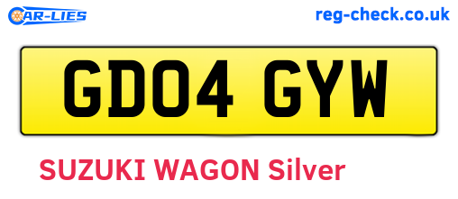 GD04GYW are the vehicle registration plates.
