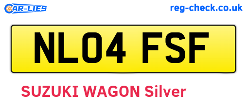 NL04FSF are the vehicle registration plates.