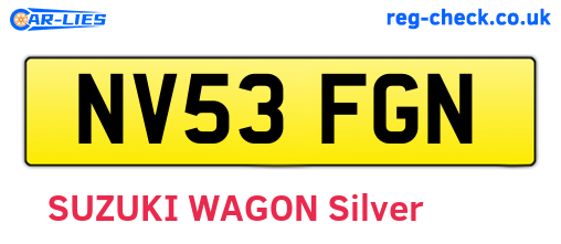 NV53FGN are the vehicle registration plates.