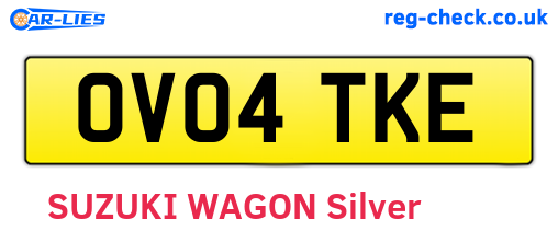 OV04TKE are the vehicle registration plates.