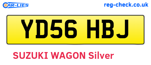 YD56HBJ are the vehicle registration plates.