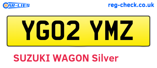 YG02YMZ are the vehicle registration plates.