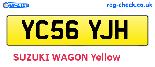 YC56YJH are the vehicle registration plates.