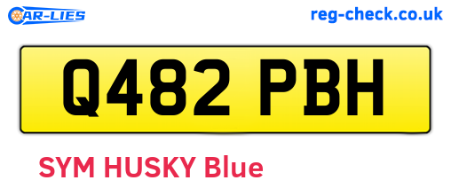 Q482PBH are the vehicle registration plates.