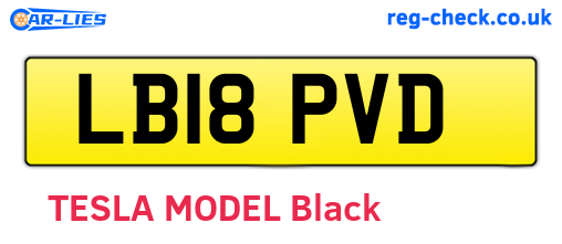 LB18PVD are the vehicle registration plates.