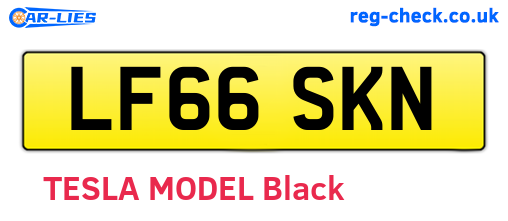 LF66SKN are the vehicle registration plates.