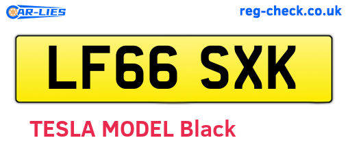 LF66SXK are the vehicle registration plates.