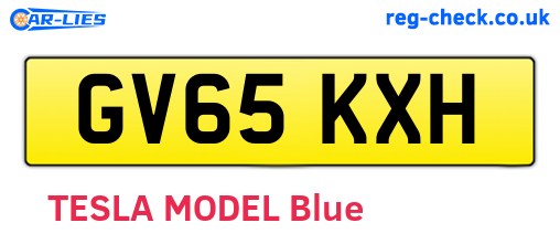 GV65KXH are the vehicle registration plates.