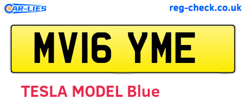 MV16YME are the vehicle registration plates.
