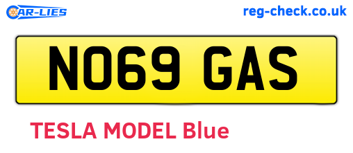 NO69GAS are the vehicle registration plates.