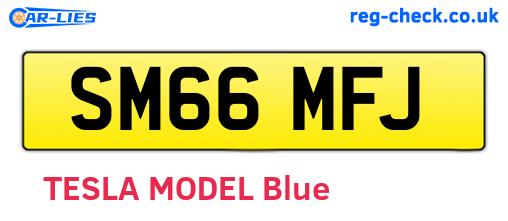 SM66MFJ are the vehicle registration plates.