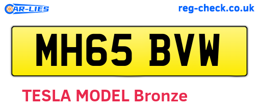 MH65BVW are the vehicle registration plates.