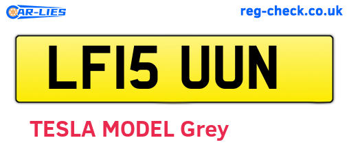LF15UUN are the vehicle registration plates.