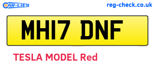 MH17DNF are the vehicle registration plates.