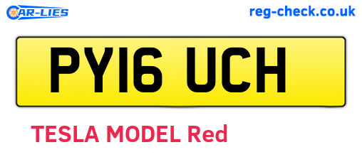PY16UCH are the vehicle registration plates.
