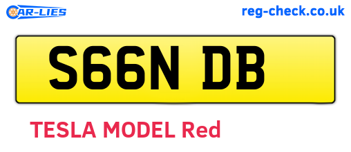 S66NDB are the vehicle registration plates.