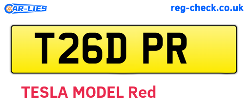 T26DPR are the vehicle registration plates.