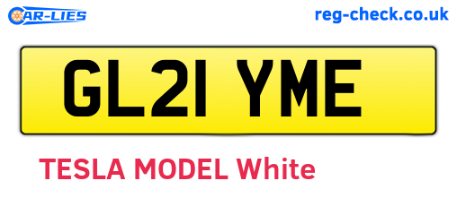 GL21YME are the vehicle registration plates.