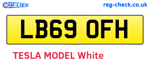 LB69OFH are the vehicle registration plates.