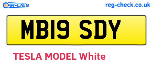MB19SDY are the vehicle registration plates.