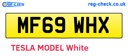 MF69WHX are the vehicle registration plates.