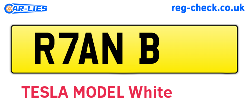 R7ANB are the vehicle registration plates.