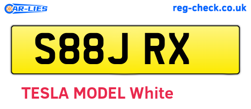 S88JRX are the vehicle registration plates.