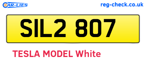 SIL2807 are the vehicle registration plates.